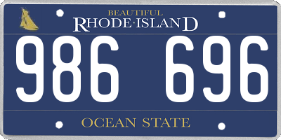 RI license plate 986696