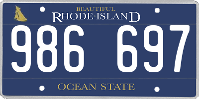 RI license plate 986697