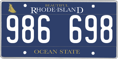 RI license plate 986698