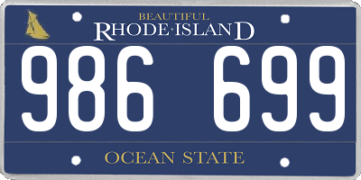 RI license plate 986699