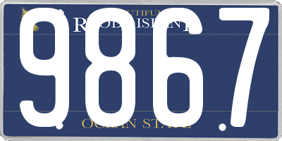 RI license plate 9867