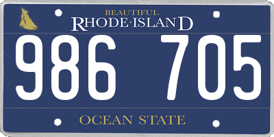 RI license plate 986705