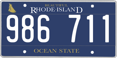 RI license plate 986711