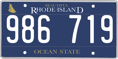 RI license plate 986719