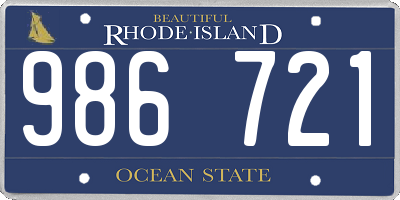 RI license plate 986721