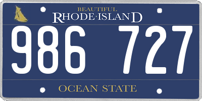 RI license plate 986727