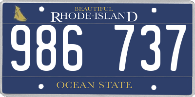 RI license plate 986737