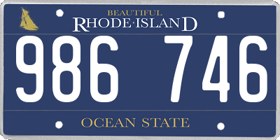 RI license plate 986746