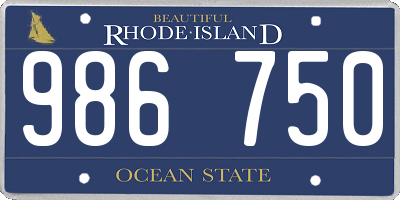 RI license plate 986750