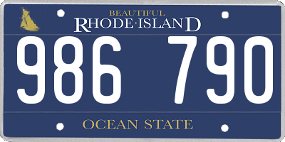 RI license plate 986790