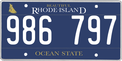 RI license plate 986797