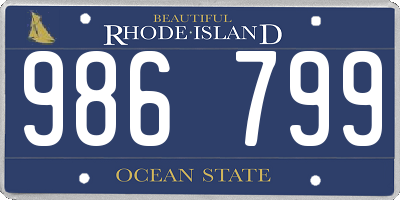 RI license plate 986799