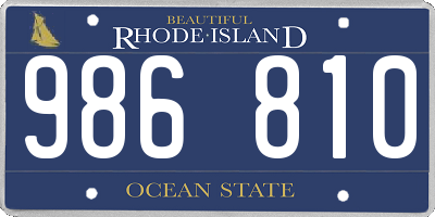 RI license plate 986810