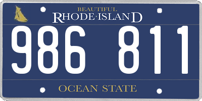 RI license plate 986811