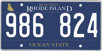 RI license plate 986824