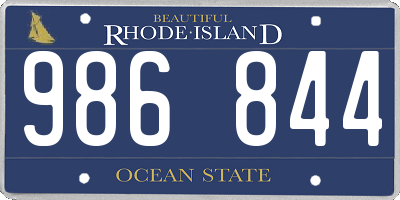 RI license plate 986844