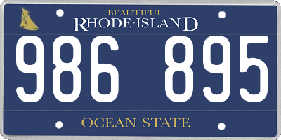 RI license plate 986895