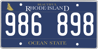 RI license plate 986898