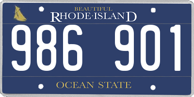 RI license plate 986901