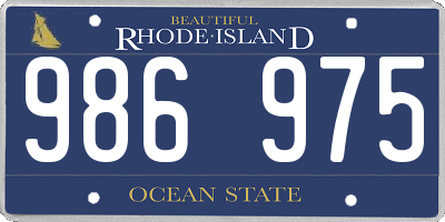 RI license plate 986975