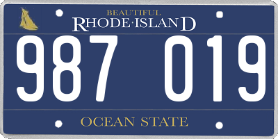 RI license plate 987019