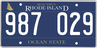 RI license plate 987029