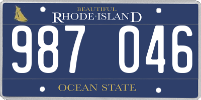 RI license plate 987046