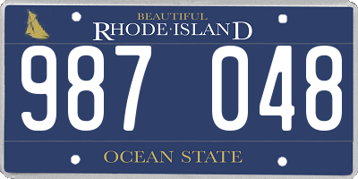 RI license plate 987048