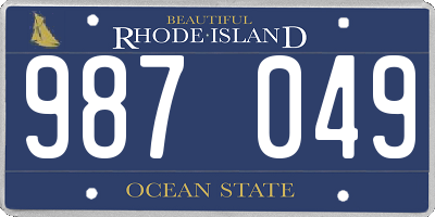 RI license plate 987049