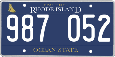 RI license plate 987052