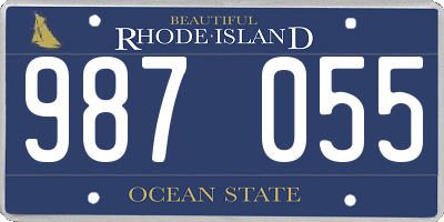 RI license plate 987055