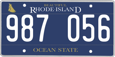 RI license plate 987056