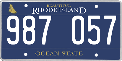 RI license plate 987057