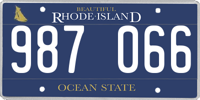 RI license plate 987066