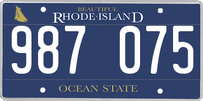 RI license plate 987075