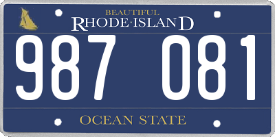 RI license plate 987081