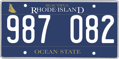 RI license plate 987082