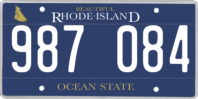 RI license plate 987084