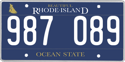 RI license plate 987089