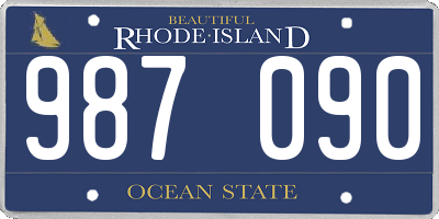 RI license plate 987090