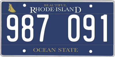 RI license plate 987091