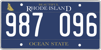 RI license plate 987096