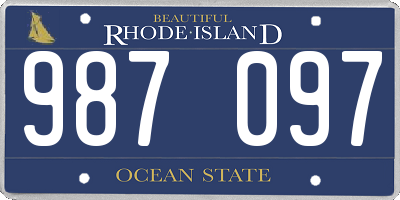 RI license plate 987097