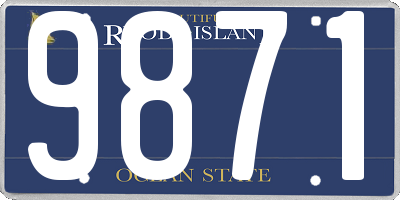 RI license plate 9871