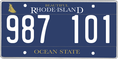 RI license plate 987101