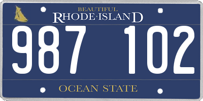 RI license plate 987102