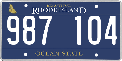 RI license plate 987104