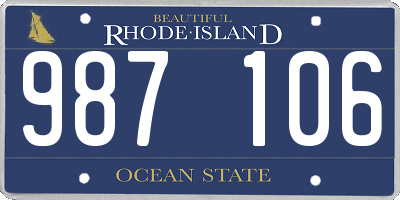 RI license plate 987106