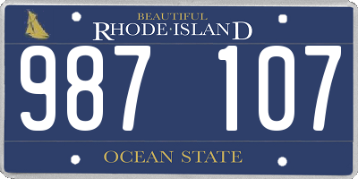 RI license plate 987107