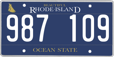 RI license plate 987109